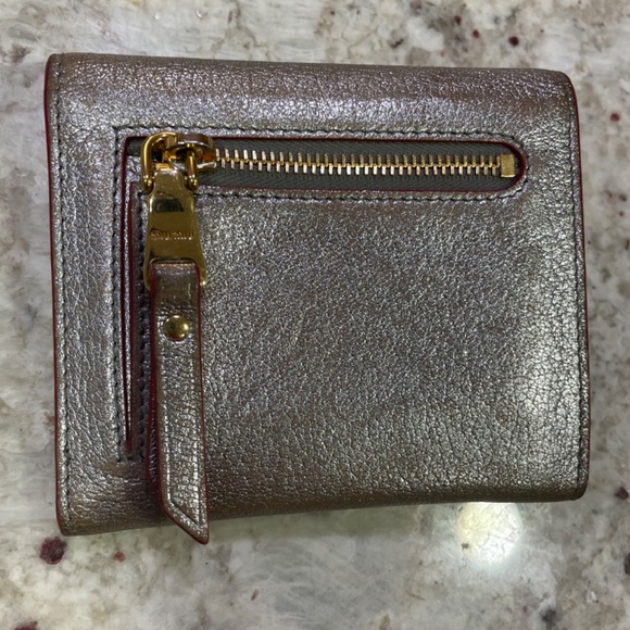Miu Miu Heart Leather Wallet GUC - Picture 3 of 5